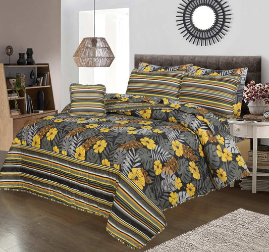 7pcs Summer Comforter Set (Light Filling) - Flowery