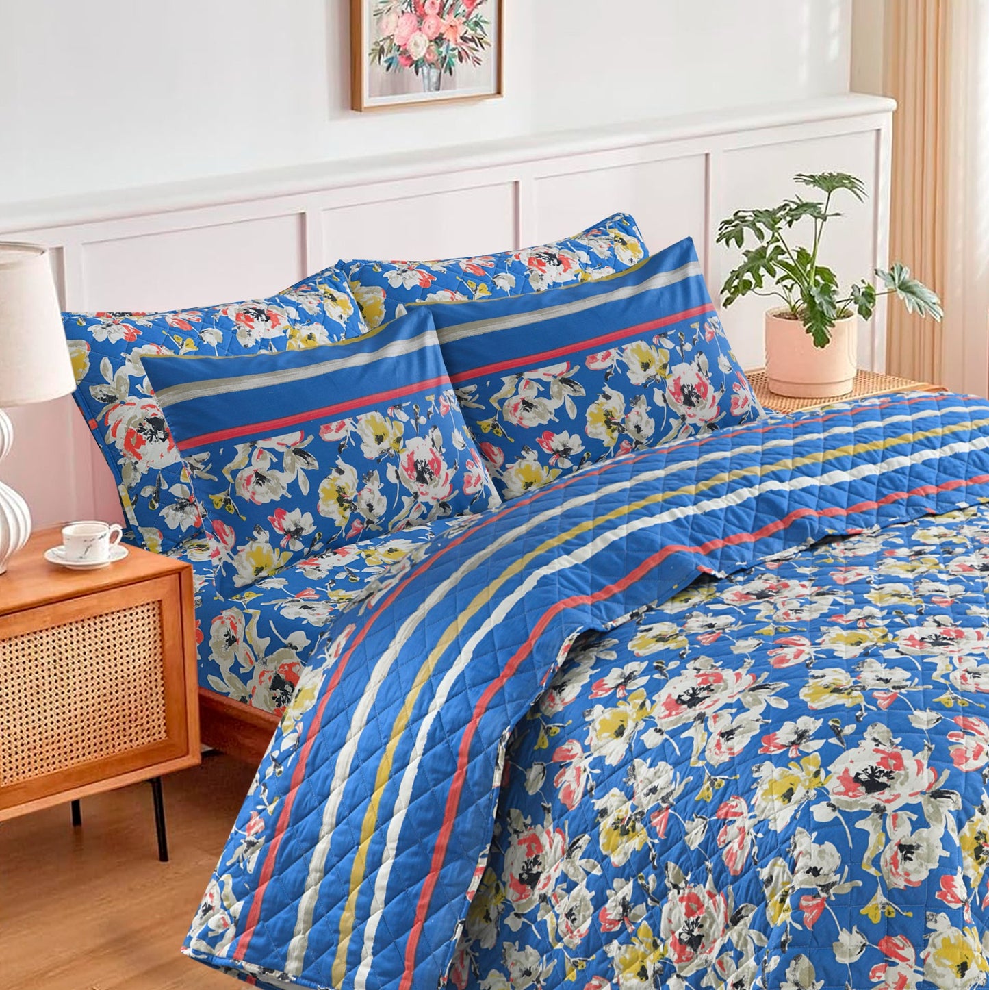 Premium 6pcs  Comforter Set  - Skyvy