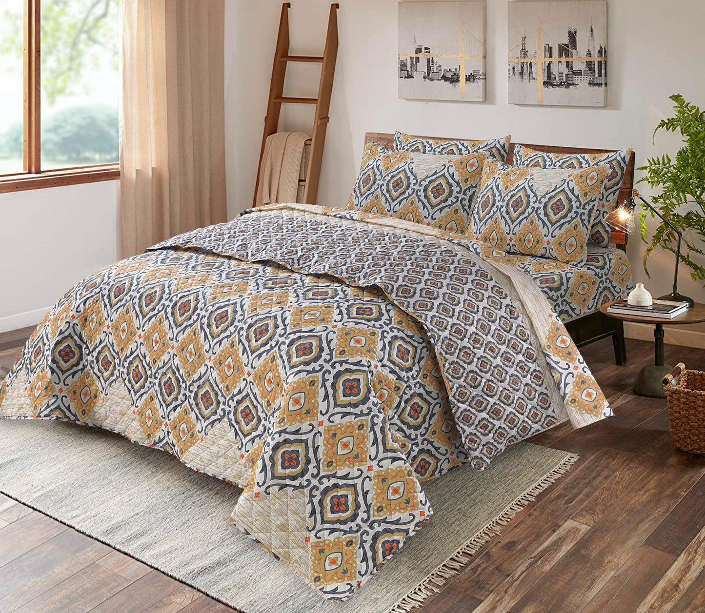 Premium 6pcs Comforter Set  - Egyptian