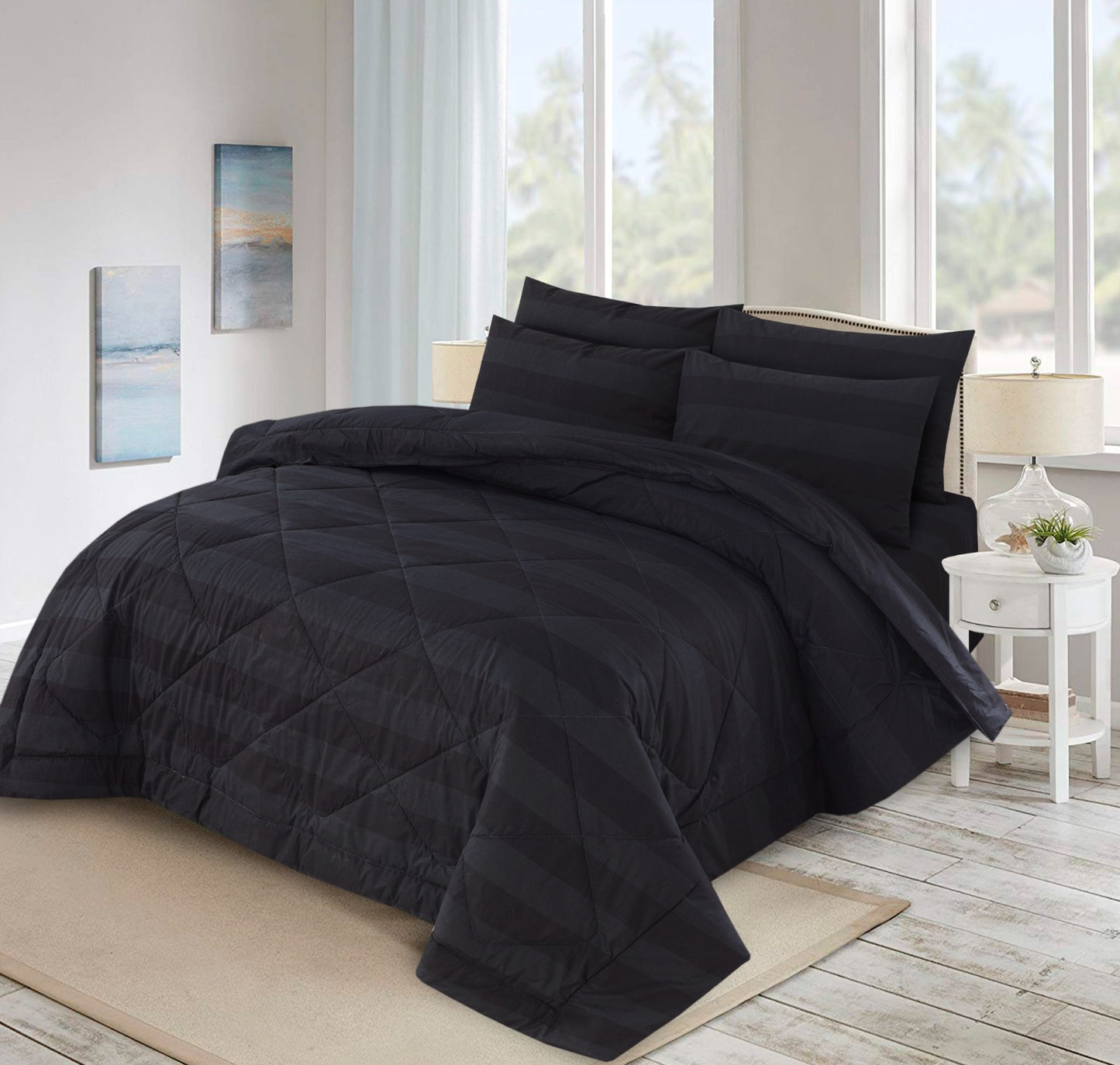 Premium 6pcs Comforter Set - Black Sword