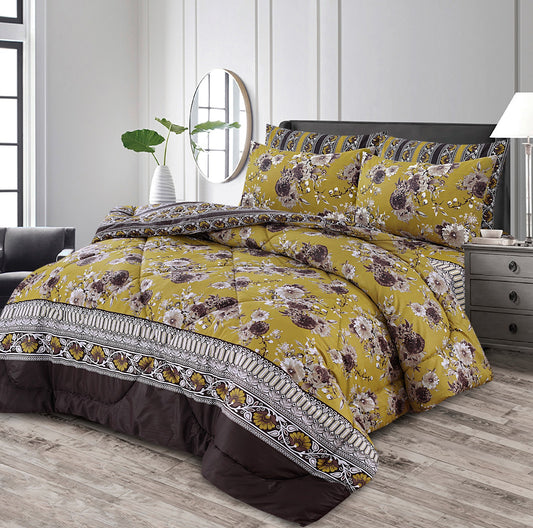 Mustard Loreto- 6pcs Summer Comforter Set (LIGHT FILLING)