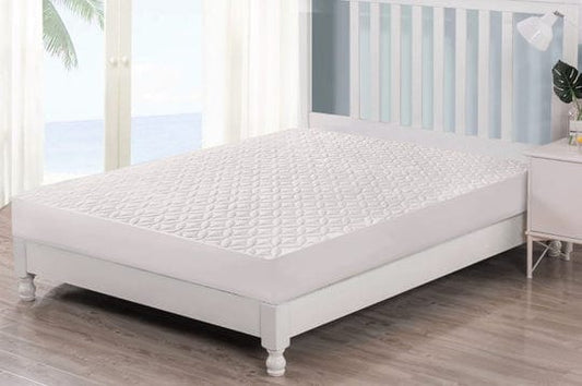 Quilted Waterproof Mattress Protector- White