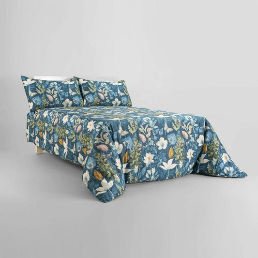 Blue Tulip- Bedsheet Set