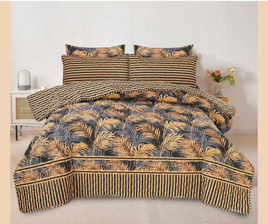 Premium 6pcs Summer Comforter Set (Light Filling) - golden