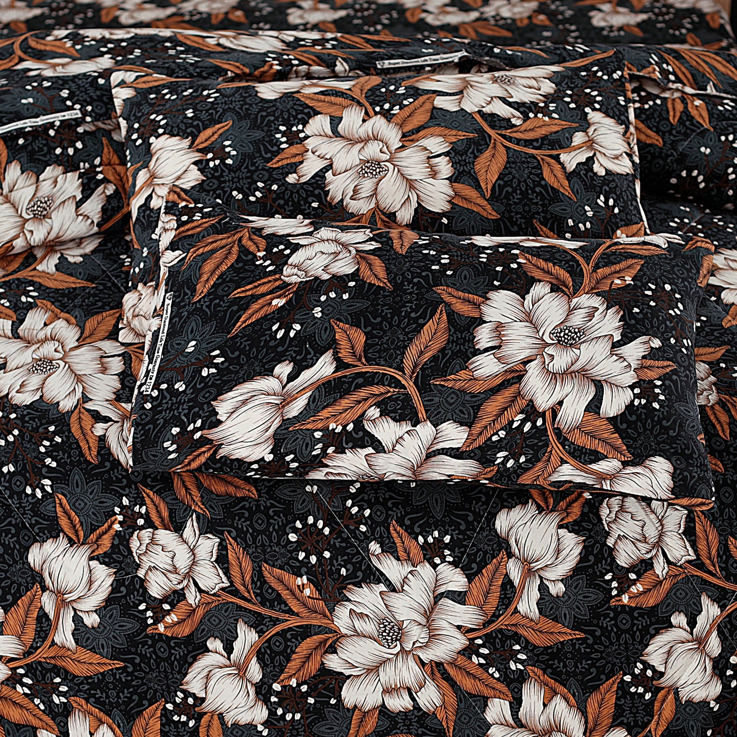 Black Thunder- Premium Pure Cotton 6pcs Comforter Set