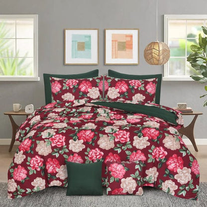 Majestic Leaves - 7pcs PREMIUM Summer Comforter Set (Light Filling)
