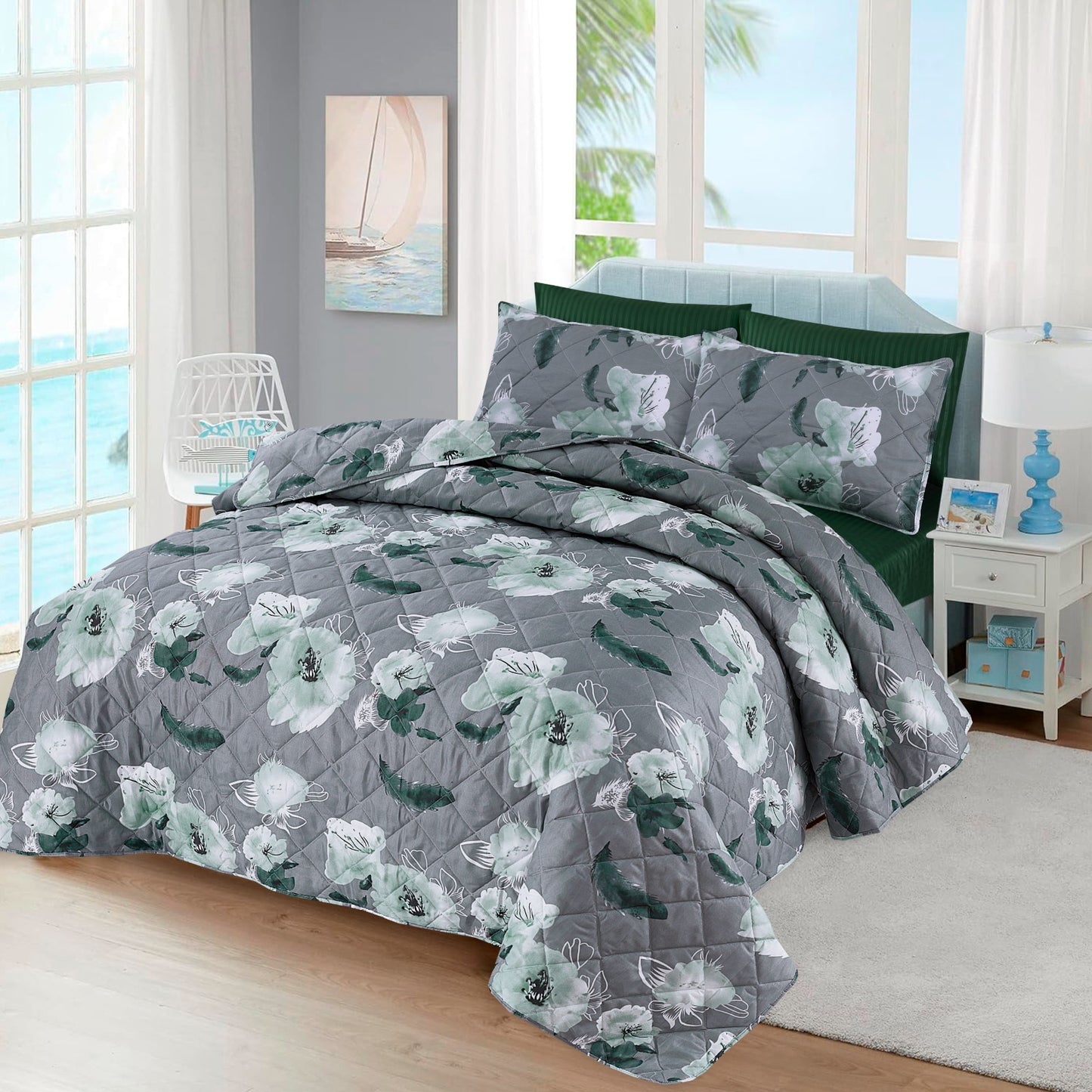 Charlotte- Premium Pure Cotton 6pcs Comforter Set