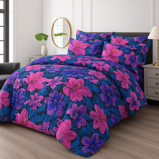 Purple jasmine- Premium Summer 6pcs Comforter Set