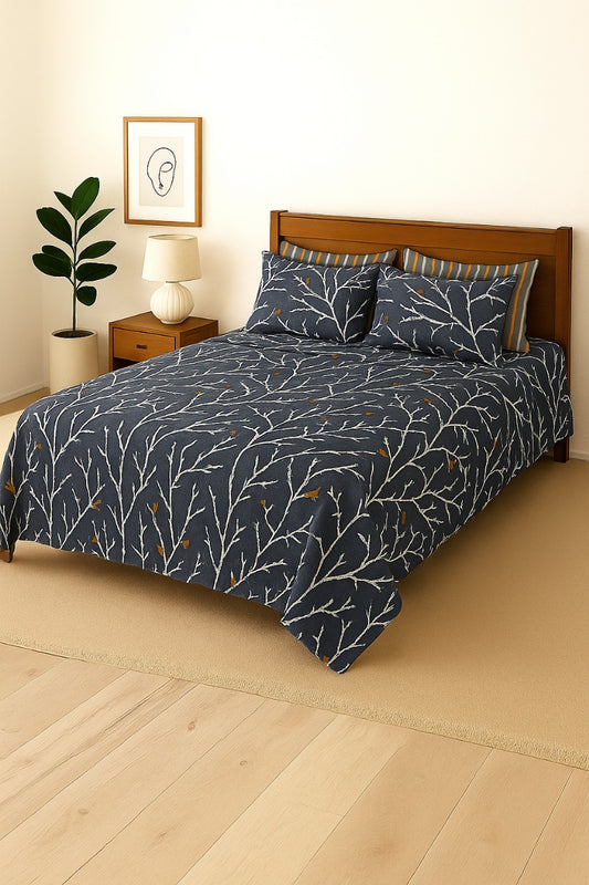 SOURCE VIEW- Bedsheet With 4 Pillow Covers