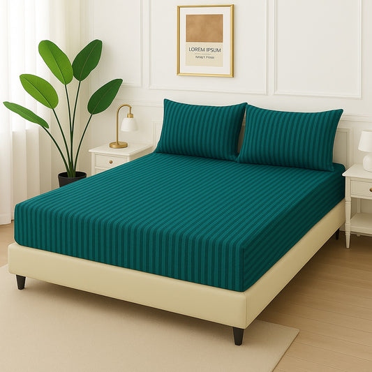 ZINK STRIPES- Fitted Bedsheet Set