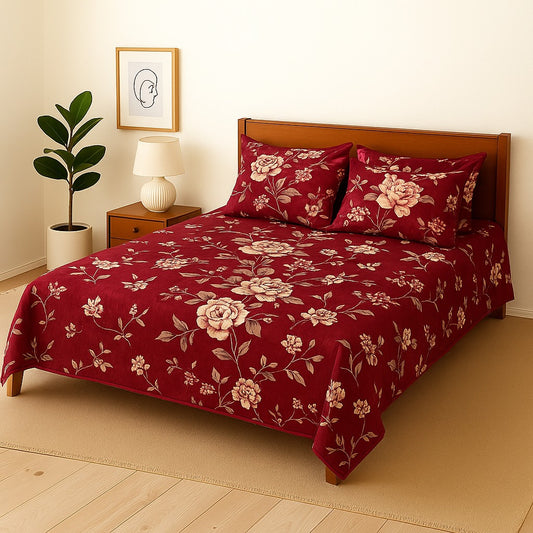 BOOTI- Bedsheet With 4 Pillow Covers