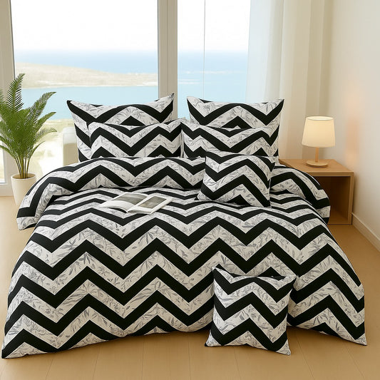 ZIGZAG- 6pcs Quilt Cover Set (Without Filling)