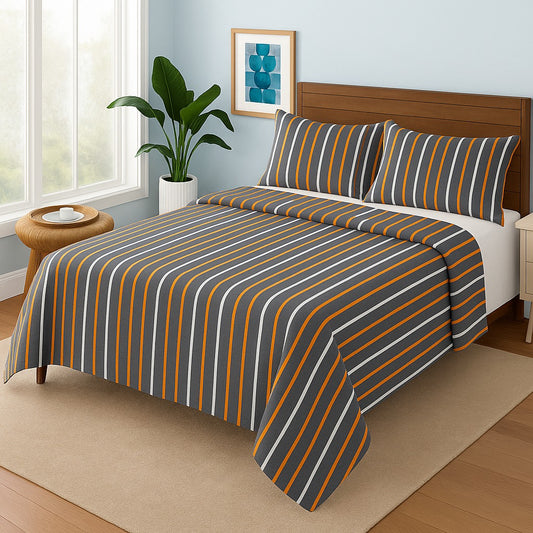 GREY LINES- Bedsheet Set