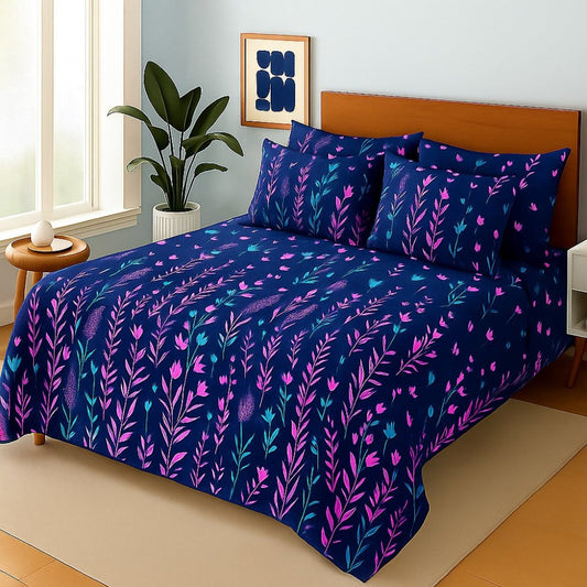 ALEKTRA - Bedsheet With 4 Pillow Covers - Zaraish.com