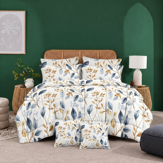 Autumn Whisper - 8pcs Premium Comforter Set - Zaraish.com