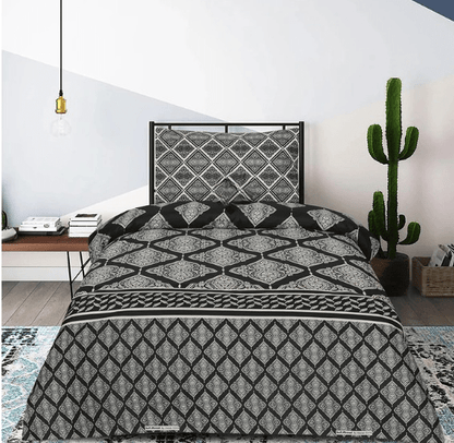 Black Leaves - Single Bedsheet Set - Zaraish.com