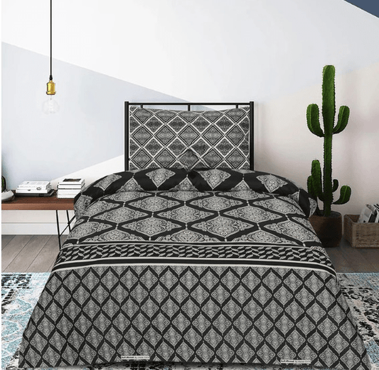 Black Leaves - Single Bedsheet Set - Zaraish.com