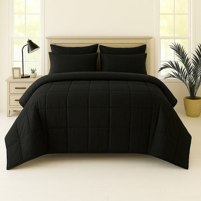 Black Plain - WINTER RAZAI Set (HEAVY FILLING) - Zaraish.com