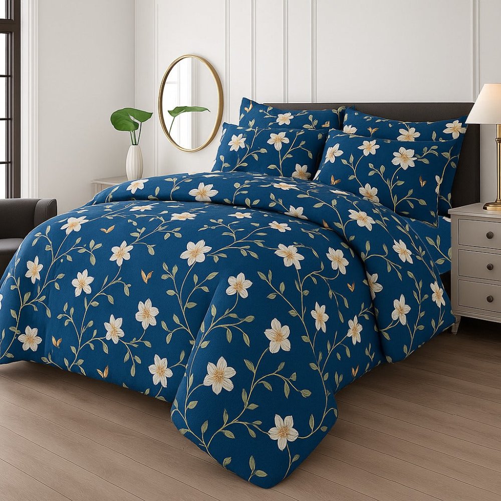 BLUE ASTER - WINTER RAZAI Set (HEAVY FILLING) - Zaraish.com