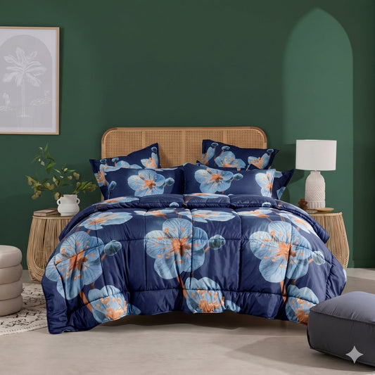 Blue Azure - 6pcs Premium Comforter Set - Zaraish.com