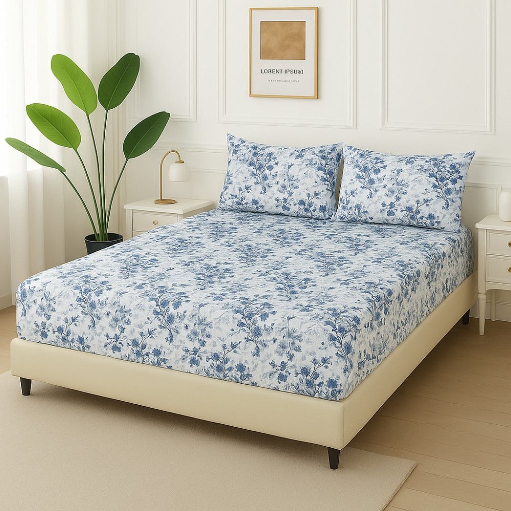 Blue Berry - Fitted Bedsheet Set - Zaraish.com