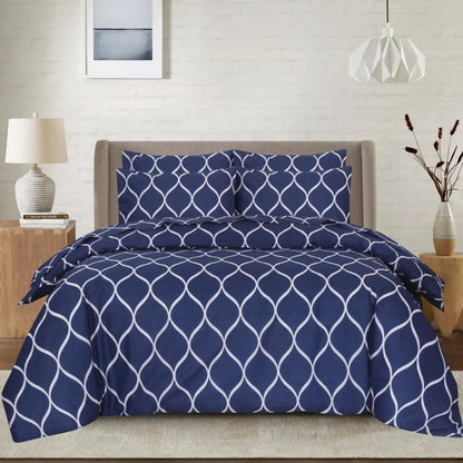 Blue Check - 6pcs Duvet Cover Set (Without Filling) - Zaraish.com