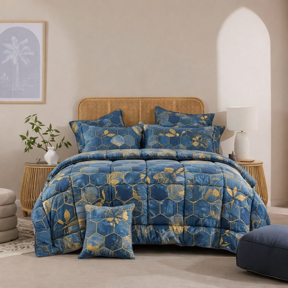 Blue Electric - 6pcs Premium Comforter Set - Zaraish.com