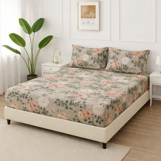 Blue Puya - Fitted Bedsheet Set - Zaraish.com