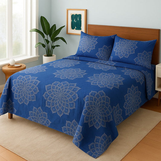 Blue Pyramid - Bedsheet Set - Zaraish.com