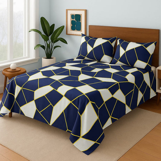 Blue Triangle - Bedsheet Set - Zaraish.com