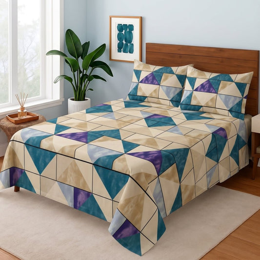 BLUE TUKRI- Bedsheet Set - Zaraish.com