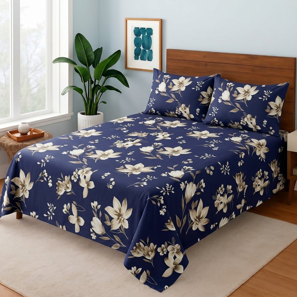 Blue Tulip - Bedsheet Set - Zaraish.com