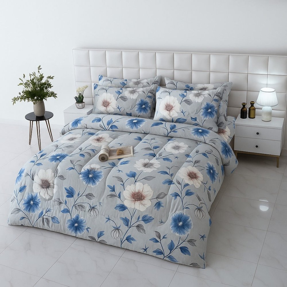 BLUE TULIP - WINTER RAZAI Set (HEAVY FILLING) - Zaraish.com