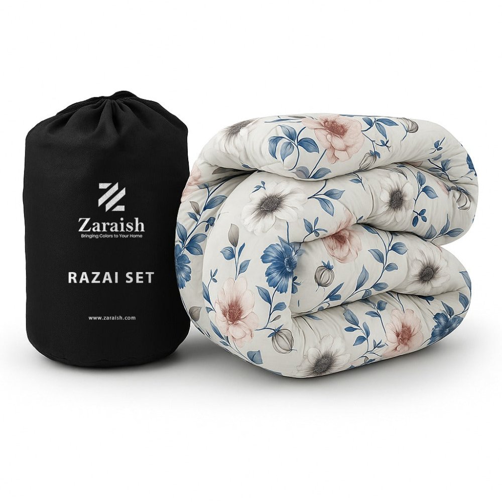 BLUE TULIP - WINTER RAZAI Set (HEAVY FILLING) - Zaraish.com