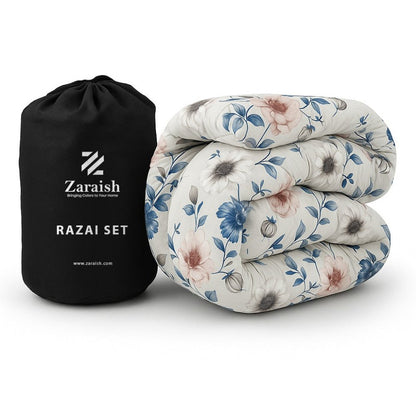 BLUE TULIP - WINTER RAZAI Set (HEAVY FILLING) - Zaraish.com