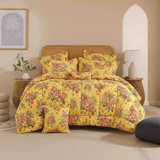 Browny - 6pcs Premium Comforter Set - Zaraish.com