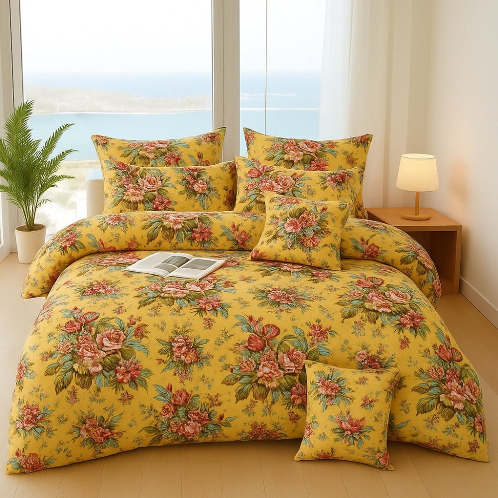 Browny - 6pcs Quilt Cover Set (Without Filling) - Zaraish.com