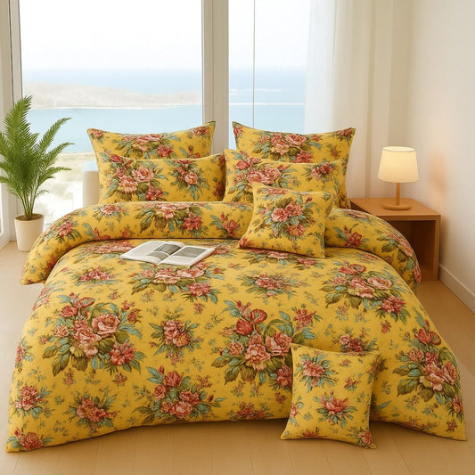 Browny - 6pcs Quilt Cover Set (Without Filling) - Zaraish.com