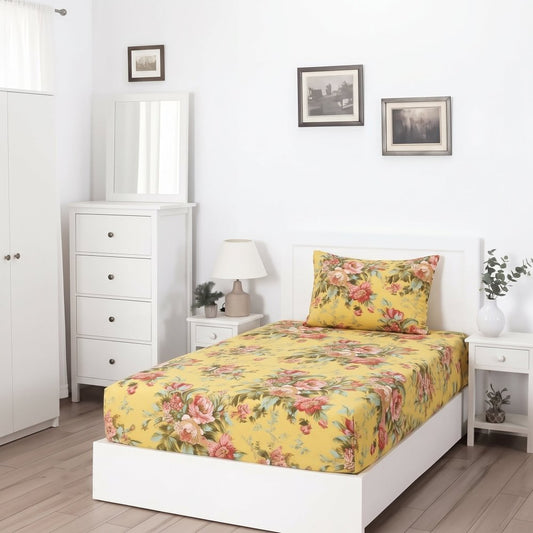 Browny - SINGLE Fitted Bedsheet Set - Zaraish.com