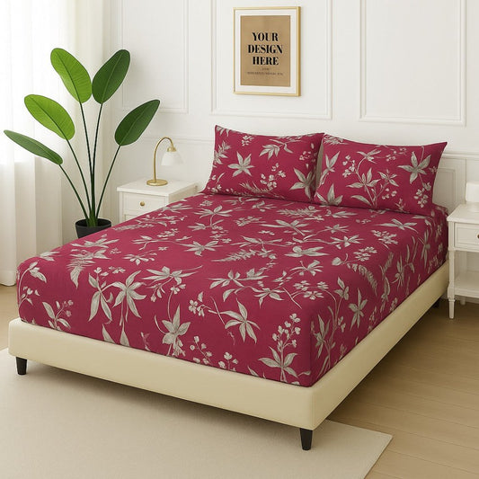 Bunch Of Leaves - Fitted Bedsheet Set - Zaraish.com
