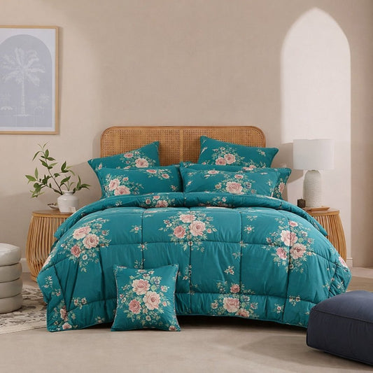 Cala Lily - 6pcs Premium Comforter Set - Zaraish.com
