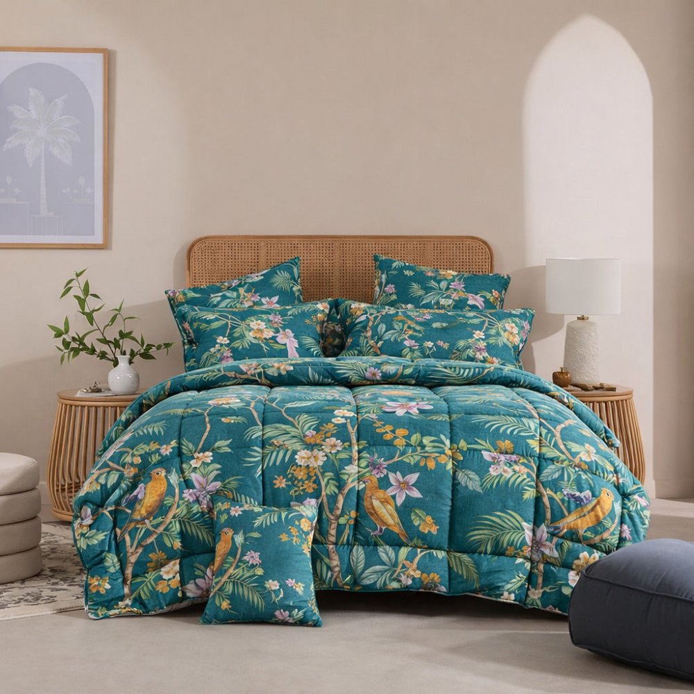 CARNATION - 7pcs Summer Comforter Set (Light Filling) - Zaraish.com