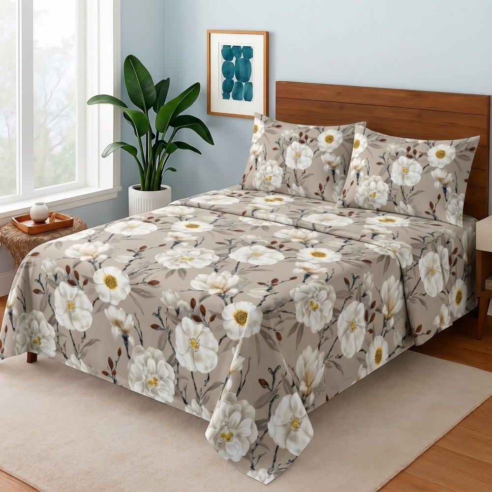 Cashmere Bloom - Bedsheet Set - Zaraish.com