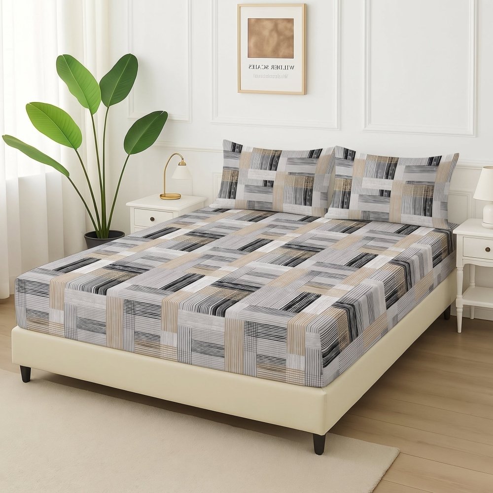 Chroma Plaid - Fitted Bedsheet Set - Zaraish.com