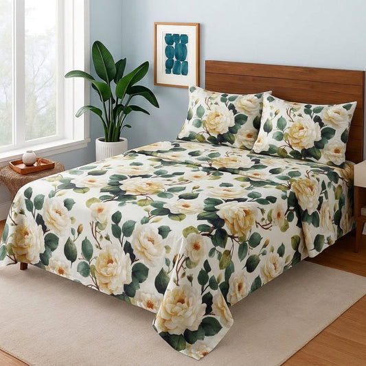 Cream Elegance - Bedsheet Set - Zaraish.com