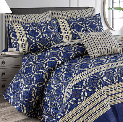 Ocean waves- 7pcs Summer Comforter Set (Light Filling