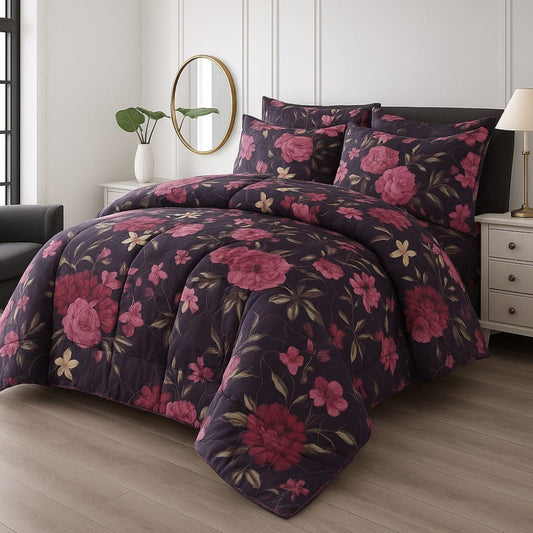 Daffodil - Premium Cotton Summer 6pcs Comforter Set - Zaraish.com