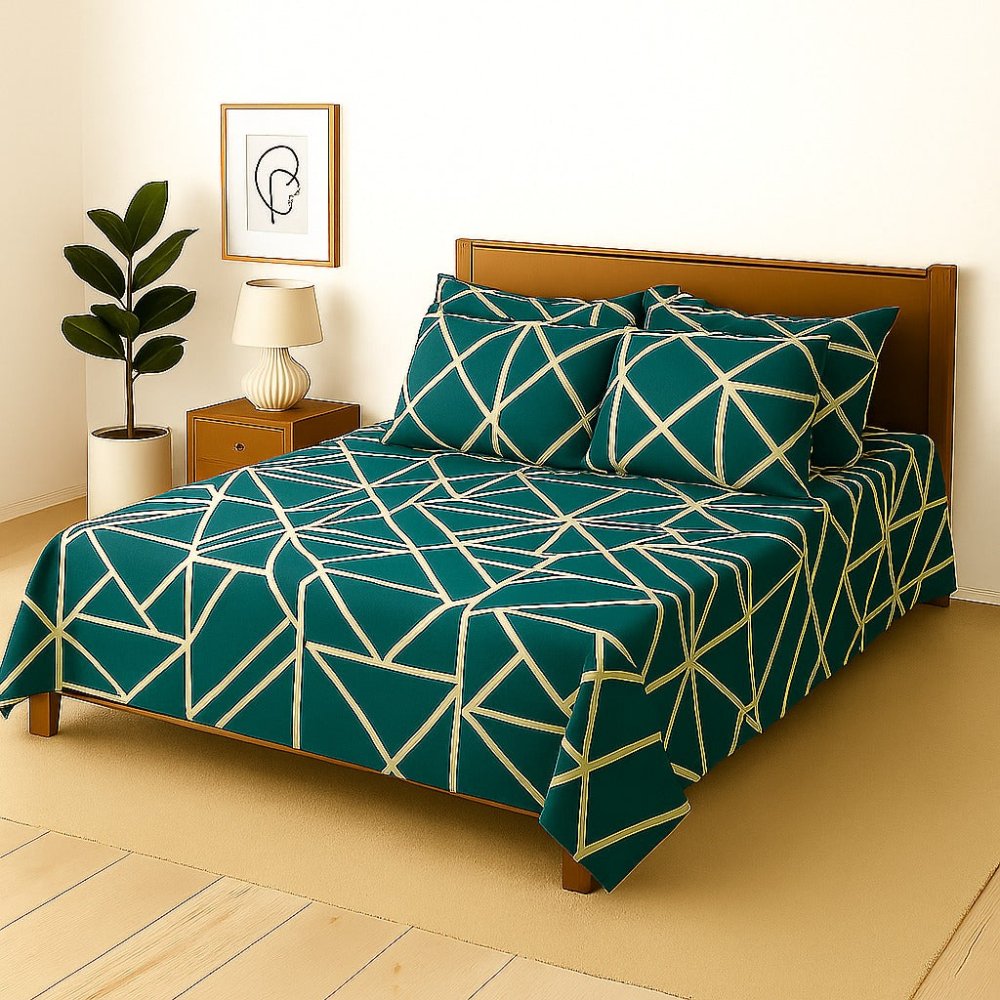 ELECTRIC - Bedsheet With 4 Pillow Covers - Zaraish.com