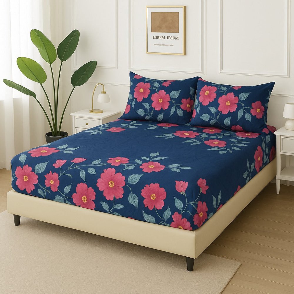 Flowery - Fitted Bedsheet Set - Zaraish.com