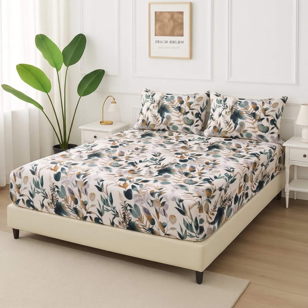 Forest Fern Meadow - Fitted Bedsheet Set - Zaraish.com